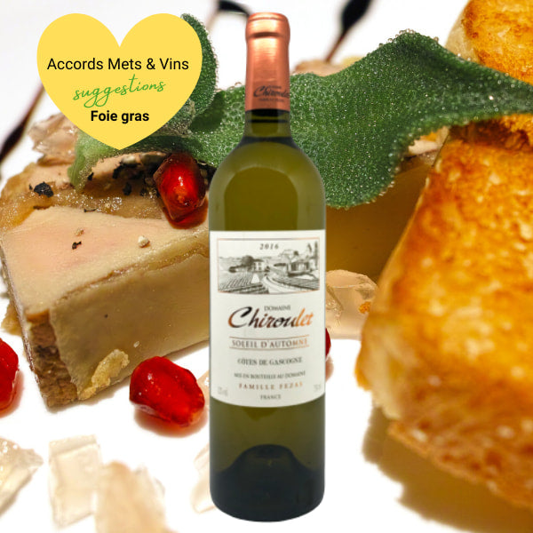 Domaine Chiroulet - Soleil d'automne - 2019 - Blanc - Philippe Fezas - MON CAVISTE Vins Bio et Naturels - www.mon-caviste.net - Accords Mets et Vins - Foie Gras - suggestions